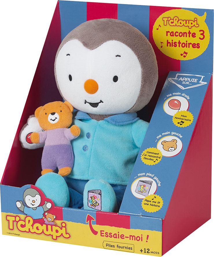 Jemini - Peluche interactive tchoupi raconte moi une histoire 30 cm